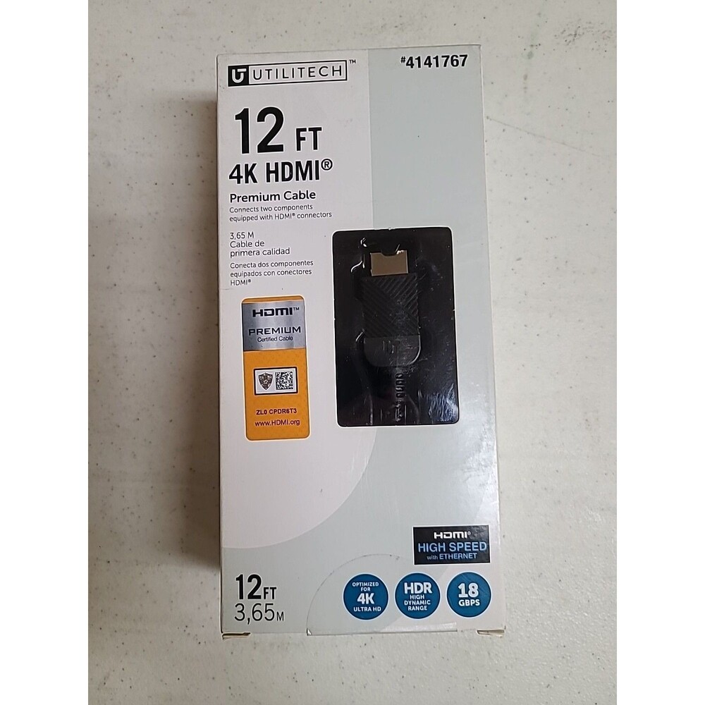 UTILITECH 12 FT 4K HDMI Premium Cable